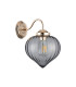 Afton Wall Light Flower Bud Shade 1 x E27 French Gold/Smoke-4