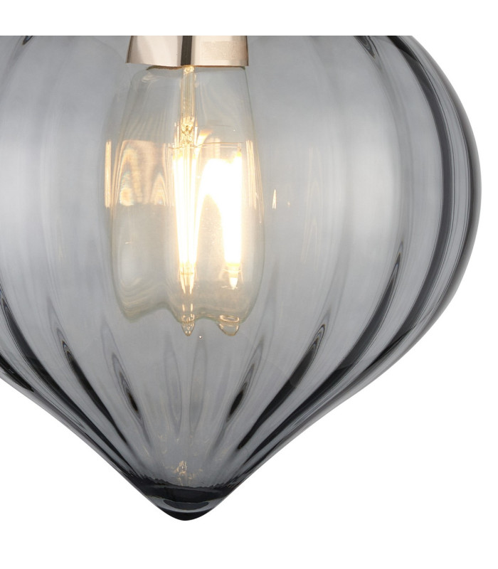 Afton Wall Light Flower Bud Shade 1 x E27 French Gold/Smoke-6