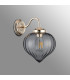 Afton Wall Light Flower Bud Shade 1 x E27 French Gold/Smoke-7