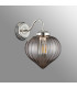Afton Wall Light Flower Bud Shade 1 x E27 Polished Nickel/Cognac-7