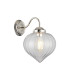 Afton Wall Light Flower Bud Shade 1 x E27 Polished Nickel/Clear-1
