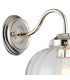 Afton Wall Light Flower Bud Shade 1 x E27 Polished Nickel/Clear-5
