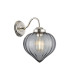 Afton Wall Light Flower Bud Shade 1 x E27 Polished Nickel/Smoke-1