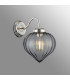 Afton Wall Light Flower Bud Shade 1 x E27 Polished Nickel/Smoke-3