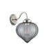 Afton Wall Light Flower Bud Shade 1 x E27 Polished Nickel/Smoke-4