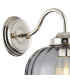Afton Wall Light Flower Bud Shade 1 x E27 Polished Nickel/Smoke-5