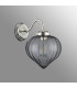 Afton Wall Light Flower Bud Shade 1 x E27 Polished Nickel/Smoke-7