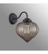 Afton Wall Light Flower Bud Shade 1 x E27 Satin Black/Cognac-7