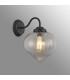 Afton Wall Light Flower Bud Shade 1 x E27 Satin Black/Clear-3