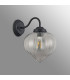 Afton Wall Light Flower Bud Shade 1 x E27 Satin Black/Clear-7