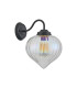 Afton Wall Light Flower Bud Shade 1 x E27 Satin Black/Iridescent Faded-4