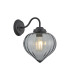Afton Wall Light Flower Bud Shade 1 x E27 Satin Black/Smoke-1