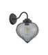 Afton Wall Light Flower Bud Shade 1 x E27 Satin Black/Smoke-4