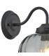 Afton Wall Light Flower Bud Shade 1 x E27 Satin Black/Smoke-5