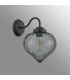 Afton Wall Light Flower Bud Shade 1 x E27 Satin Black/Smoke-7