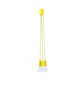 3 Light Ceiling Cluster Pendant Yellow - 1