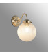 Afton Wall Light 20cm Acorn Ribbed Glass 1 x E27 Antique Brass/Clear-3