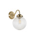 Afton Wall Light 20cm Acorn Ribbed Glass 1 x E27 Antique Brass/Clear-4