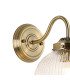 Afton Wall Light 20cm Acorn Ribbed Glass 1 x E27 Antique Brass/Clear-5