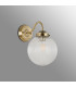 Afton Wall Light 20cm Acorn Ribbed Glass 1 x E27 Antique Brass/Clear-8