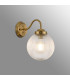 Afton Wall Light 20cm Acorn Ribbed Glass 1 x E27 Brass/Clear-3