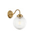 Afton Wall Light 20cm Acorn Ribbed Glass 1 x E27 Brass/Clear-4