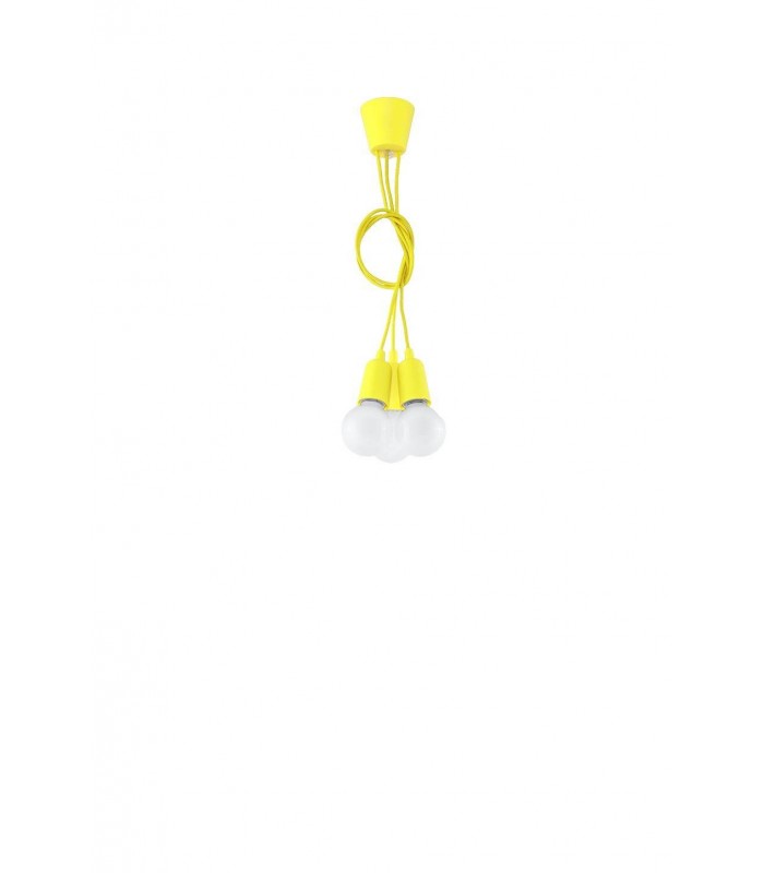 3 Light Ceiling Cluster Pendant Yellow - 2