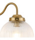 Afton Wall Light 20cm Acorn Ribbed Glass 1 x E27 Brass/Clear-6