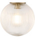 Afton Wall Light 20cm Acorn Ribbed Glass 1 x E27 Brass/Clear-7
