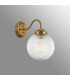 Afton Wall Light 20cm Acorn Ribbed Glass 1 x E27 Brass/Clear-8