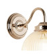 Afton Wall Light 20cm Acorn Ribbed Glass 1 x E27 French Gold/Clear-5