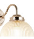 Afton Wall Light 20cm Acorn Ribbed Glass 1 x E27 French Gold/Clear-6