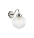 Afton Wall Light 20cm Acorn Ribbed Glass 1 x E27 Polished Nickel/Clear-4