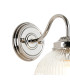 Afton Wall Light 20cm Acorn Ribbed Glass 1 x E27 Polished Nickel/Clear-5