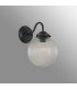 Afton Wall Light 20cm Acorn Ribbed Glass 1 x E27 Satin Black/Clear-7
