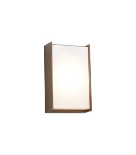 Yonkers Wall Lamp 1 x 10W LED 3000K 500lm IP65 Dark Brown/Opal -1