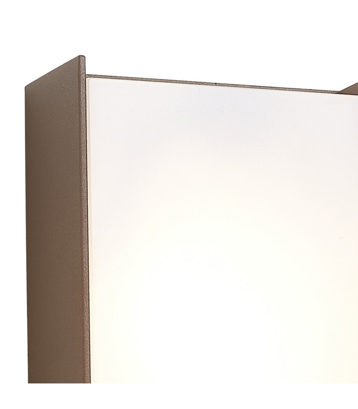 Yonkers Wall Lamp 1 x 10W LED 3000K 500lm IP65 Dark Brown/Opal -7