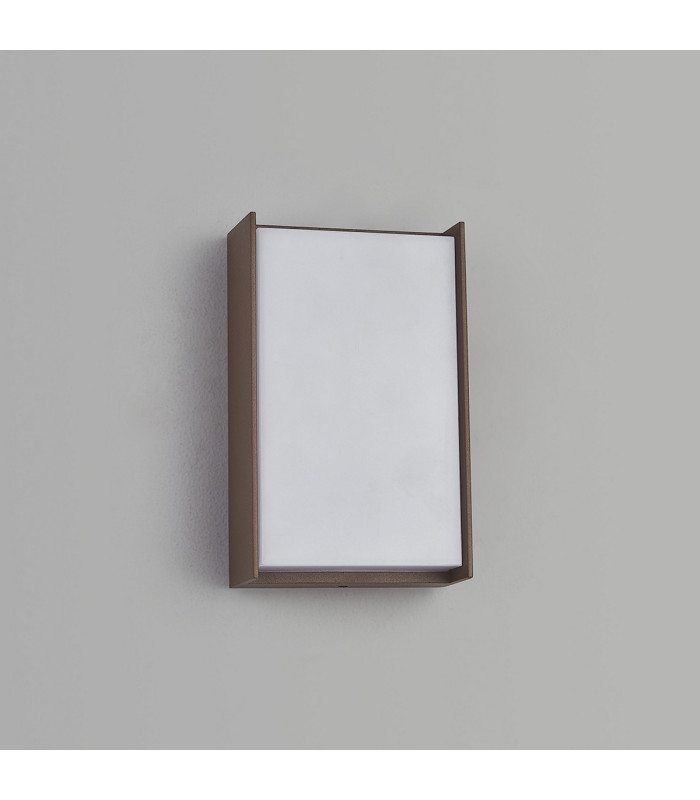 Yonkers Wall Lamp 1 x 10W LED 3000K 500lm IP65 Dark Brown/Opal -9