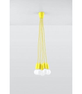 5 Light Ceiling Cluster Pendant Yellow - 2