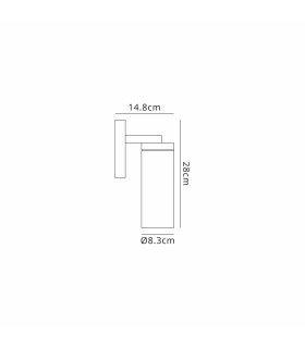 Elmira Wall Lamp 1 x E27 IP54 Dark Brown/Clear -2