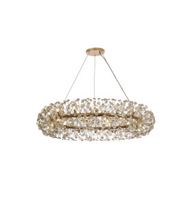 Salisbury 1.2m Ring Pendant 30 Light G9 French Gold/Crystal Item Weight: 18kg-1