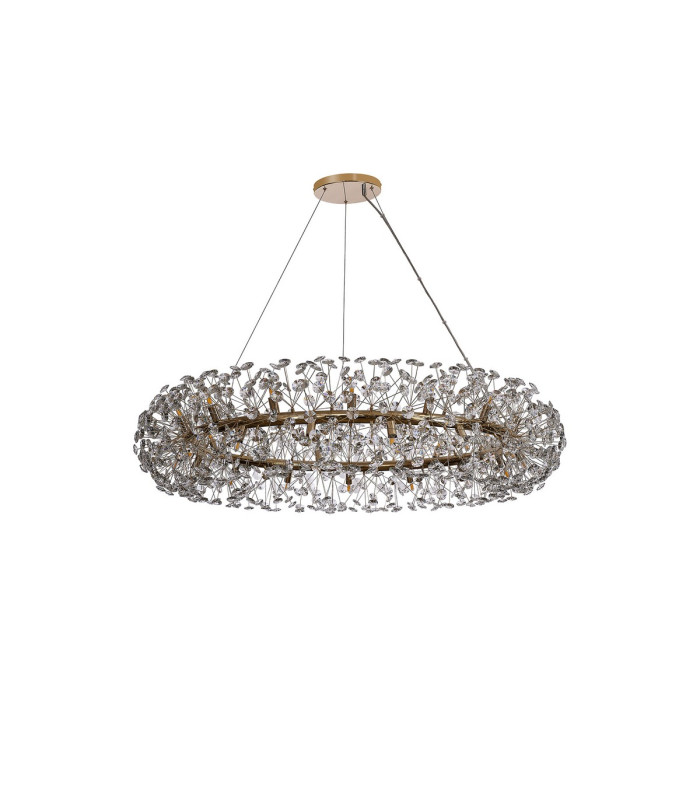 Salisbury 1.2m Ring Pendant 30 Light G9 French Gold/Crystal Item Weight: 18kg-4
