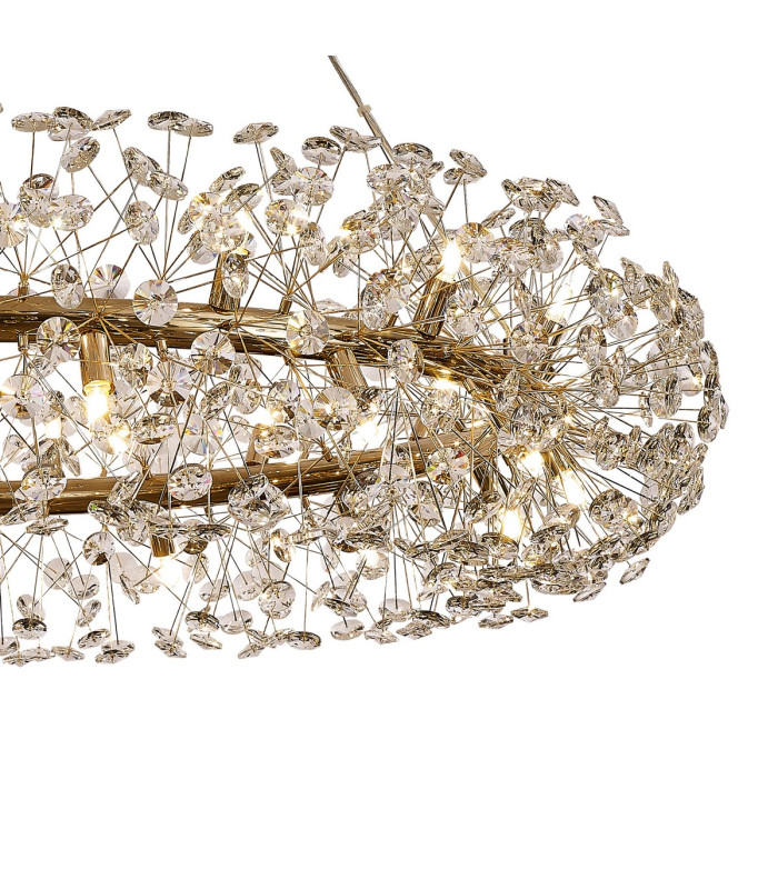 Salisbury 1.2m Ring Pendant 30 Light G9 French Gold/Crystal Item Weight: 18kg-8