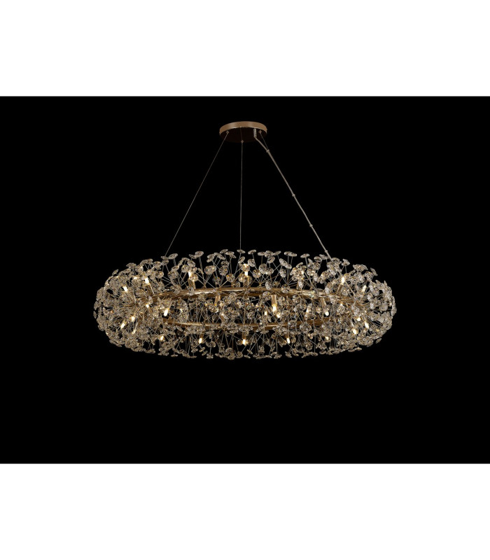 Salisbury 1.2m Ring Pendant 30 Light G9 French Gold/Crystal Item Weight: 18kg-9