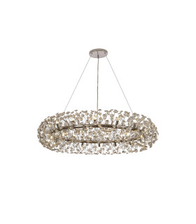 Salisbury 1.2m Ring Pendant 30 Light G9 Polished Chrome/Crystal Item Weight: 18kg-1
