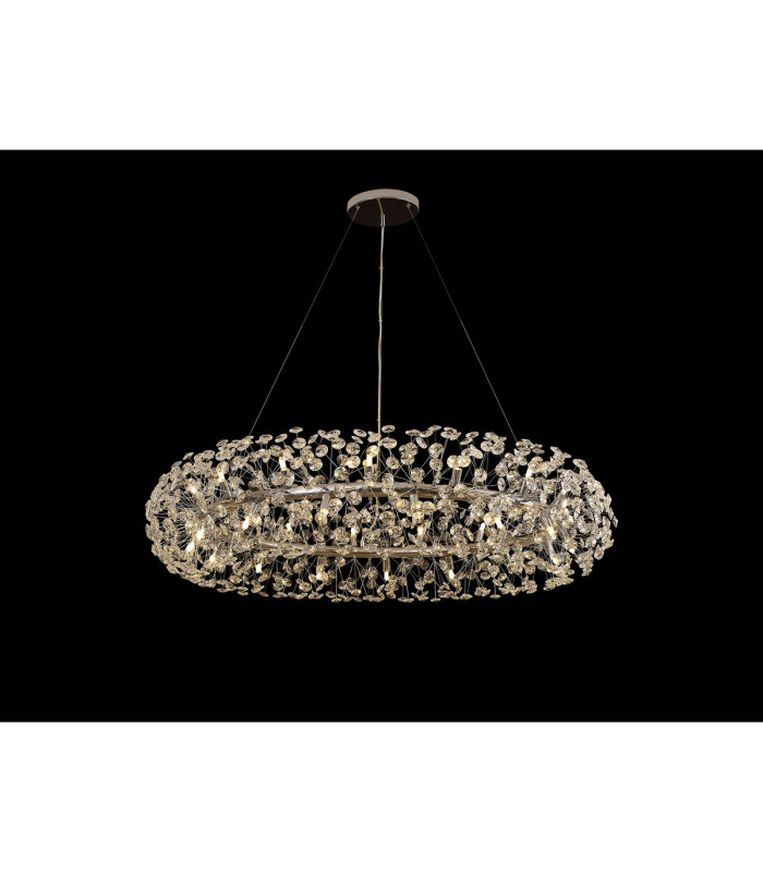 Salisbury 1.2m Ring Pendant 30 Light G9 Polished Chrome/Crystal Item Weight: 18kg-3