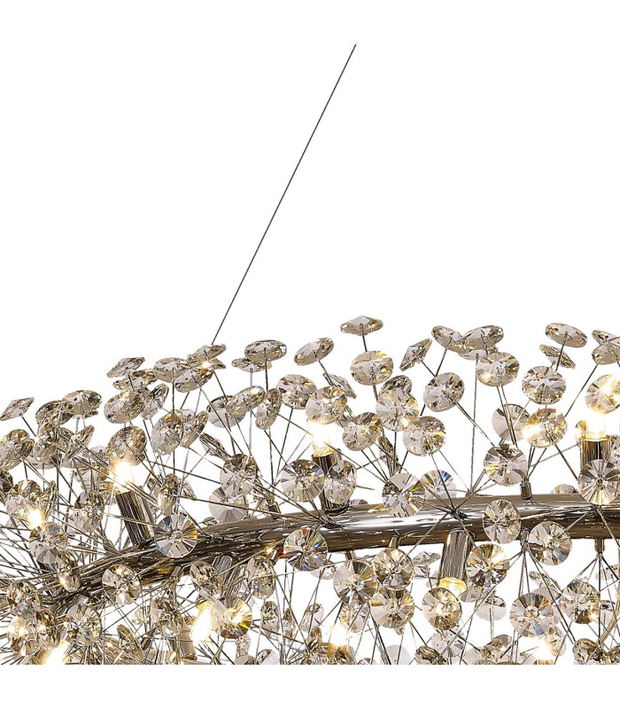 Salisbury 1.2m Ring Pendant 30 Light G9 Polished Chrome/Crystal Item Weight: 18kg-6