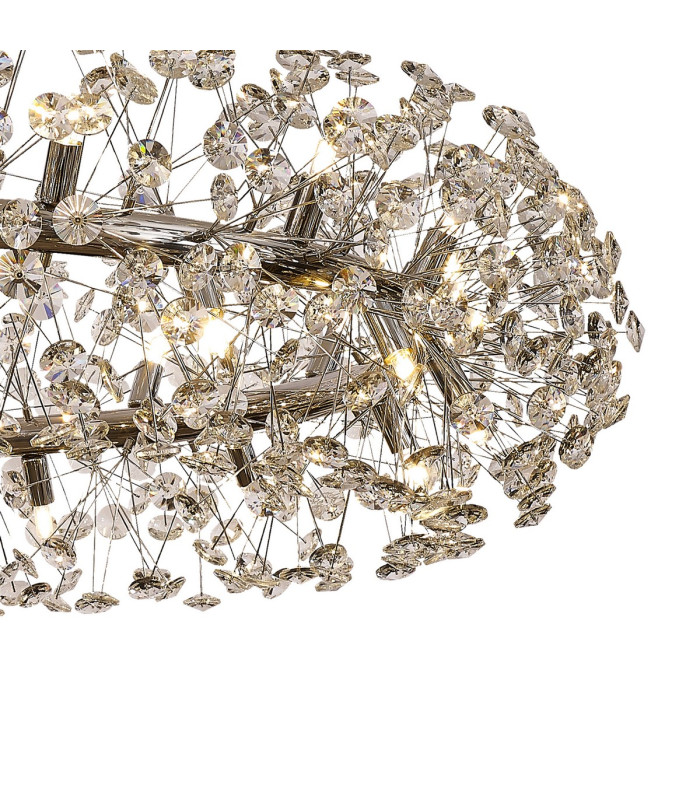 Salisbury 1.2m Ring Pendant 30 Light G9 Polished Chrome/Crystal Item Weight: 18kg-8