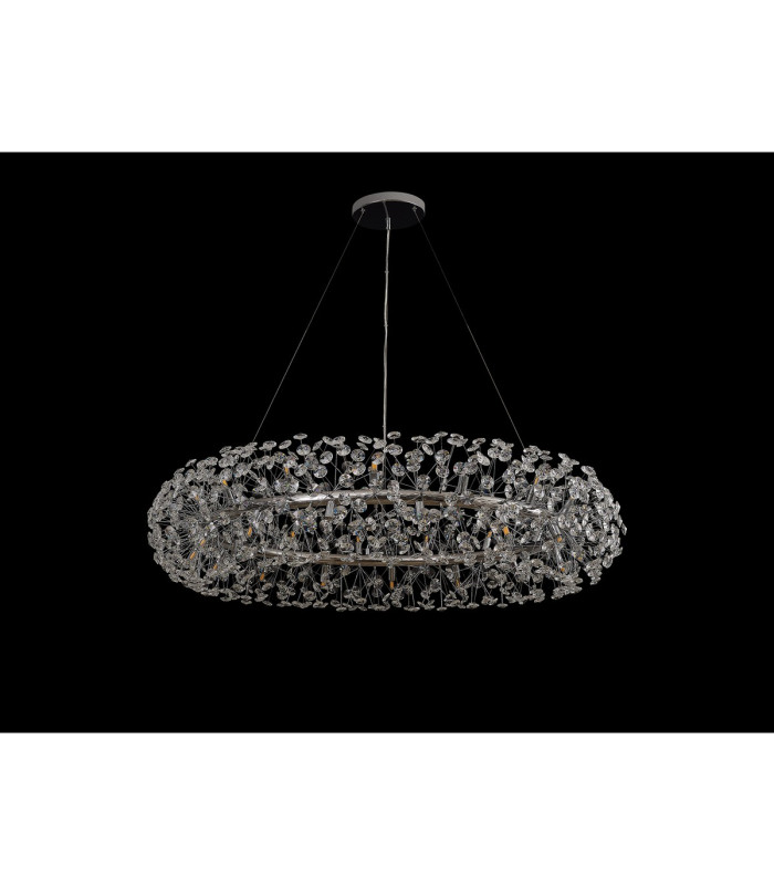Salisbury 1.2m Ring Pendant 30 Light G9 Polished Chrome/Crystal Item Weight: 18kg-9