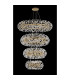 Salisbury 4 Tier 60cm + 80cm + 100cm + 120cm Pendant 12 + 20 + 26 + 30 Light G9 French Gold/Crystal Item Weight: 46kg-8